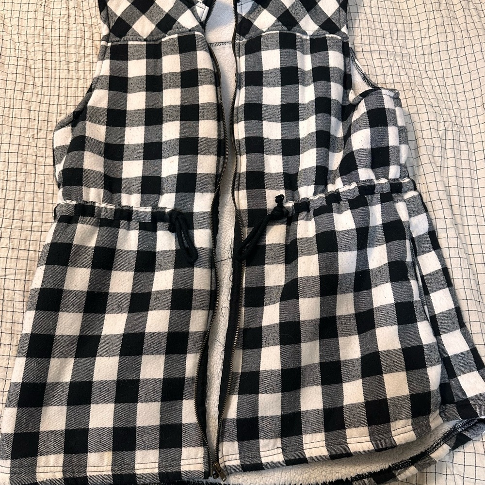 Black and White Teddy Jacket with Cozy Sherpa Lining